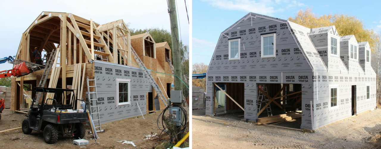 DELTA-VENT SA being applied to entire couch house