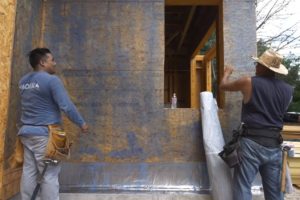 primer now applied to the entire sheathing