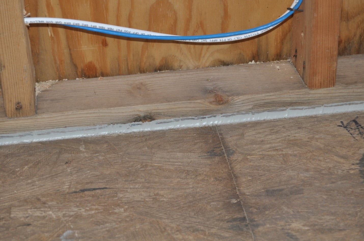Air sealing from the interior and exterior door frame