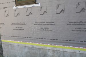 DELTA-MULTI-BAND is one way Matt Risinger forms an effective air seal between the foundation and the wall.
