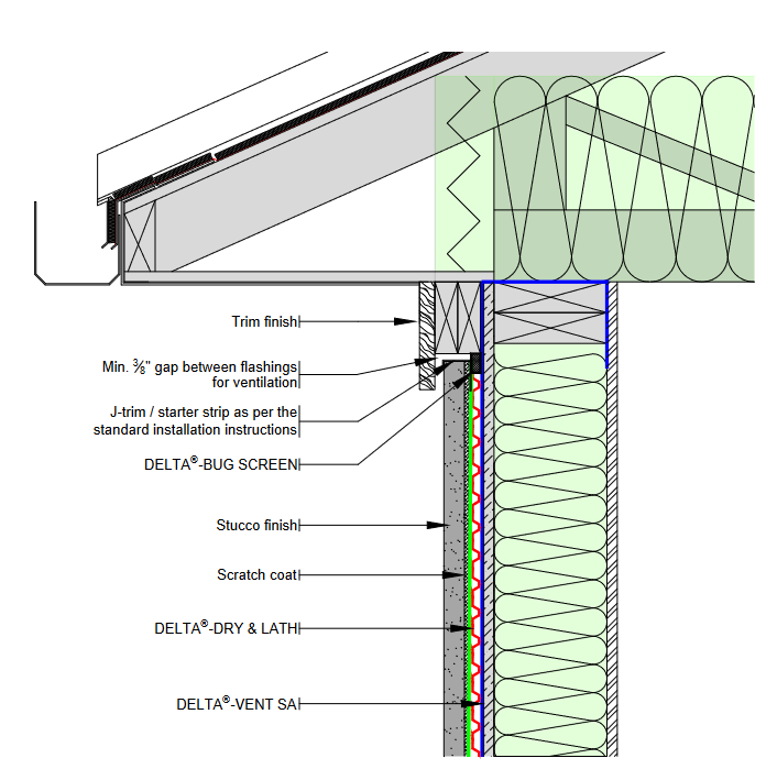 delta dry and lath top of wall