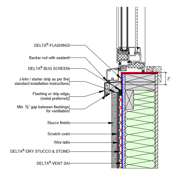 window sill rainscreen system details