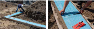 delta footing barrier application